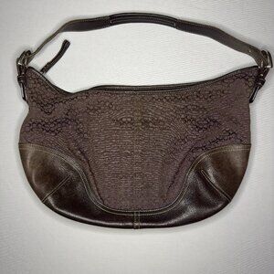 Coach 1941 Leather Patched Shoulder Bag Coach Logo Pattern